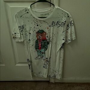 Reason White and Black Short Sleeve Tees